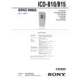 SONY ICDB15 Manual de Servicio