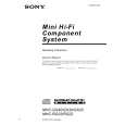 SONY MHC-RG33 Manual de Usuario