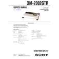 SONY XM2002GTR Manual de Servicio