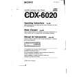 SONY CDX-6020 Manual de Usuario