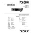 SONY PCM-2800 Manual de Servicio