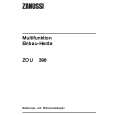 ZANUSSI ZOU398X Manual de Usuario