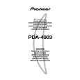 PIONEER PDA-4003 Manual de Usuario