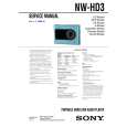 SONY NWHD3 Manual de Servicio