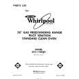 WHIRLPOOL SF3117SRW0 Catálogo de piezas