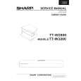 SHARP TT-W2800 Manual de Servicio