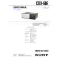 SONY CDX602 Manual de Servicio