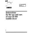 ZANUSSI ZI930 Manual de Usuario