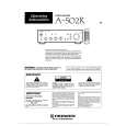 PIONEER A-502R Manual de Usuario PIONEER A-502R Manual de Usuario