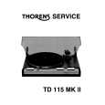 THORENS TD145MKII Manual de Servicio