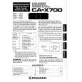 PIONEER CA-X700 Manual de Usuario PIONEER CA-X700 Manual de Usuario