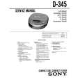 SONY D-345 Manual de Servicio