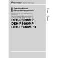 PIONEER DEH-P3600MP/XN/EW Manual de Usuario