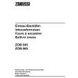 ZANUSSI ZOB645W Manual de Usuario