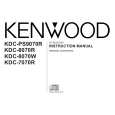 KENWOOD KDC-8070W Manual de Usuario