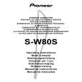 PIONEER S-W80S Manual de Usuario