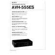 SONY AVH-555ES Manual de Usuario