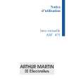 ARTHUR MARTIN ELECTROLUX ASF475 Manual de Usuario ARTHUR MARTIN ELECTROLUX ASF475 Manual de Usuario