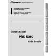 PIONEER PRS-D200/XU/EW Manual de Usuario