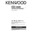 KENWOOD KDCX689 Manual de Usuario