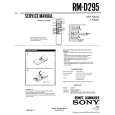 SONY RMD295 Manual de Servicio