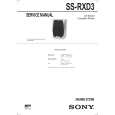 SONY SSRXD3 Manual de Servicio
