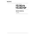 SONY YS-W270 Manual de Servicio