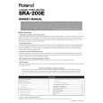 ROLAND SRA-200E Manual de Usuario
