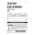 TEAC CD-X1500 Manual de Usuario