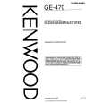 KENWOOD GE-470 Manual de Usuario