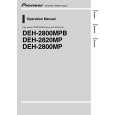PIONEER DEH-2800MPB/X1PEW5 Manual de Usuario