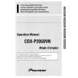 PIONEER CDX-P2050VN Manual de Usuario