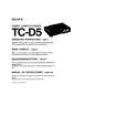 SONY TC-D5 Manual de Usuario