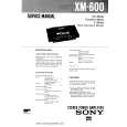 SONY XM-600 Manual de Usuario