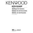 KENWOOD KDV-S240P Manual de Usuario