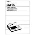 SONY BM-80 Manual de Usuario