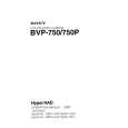 SONY BVP-750 Manual de Usuario