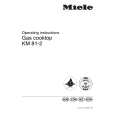 MIELE KM81 Manual de Usuario MIELE KM81 Manual de Usuario