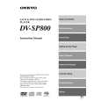 ONKYO DVSP800 Manual de Usuario