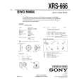 SONY XRS-666 Manual de Servicio