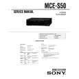 SONY MCE-S50 Manual de Servicio