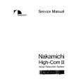 NAKAMICHI HIGHCOMII Manual de Servicio
