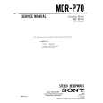 SONY MDR-P70 Manual de Servicio