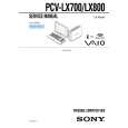 SONY PCVLX800 Manual de Servicio