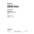 SONY BZNE-2020 Manual del propietario