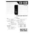 SONY ICB-1020 Manual de Servicio