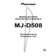 PIONEER MJ-D508/MYXJ Manual de Usuario