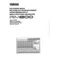 YAMAHA RM800 Manual de Usuario