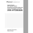 PIONEER XW-HTD630A/KUCXJ Manual de Usuario