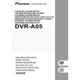 PIONEER DVR-A05/KBXV Manual de Usuario